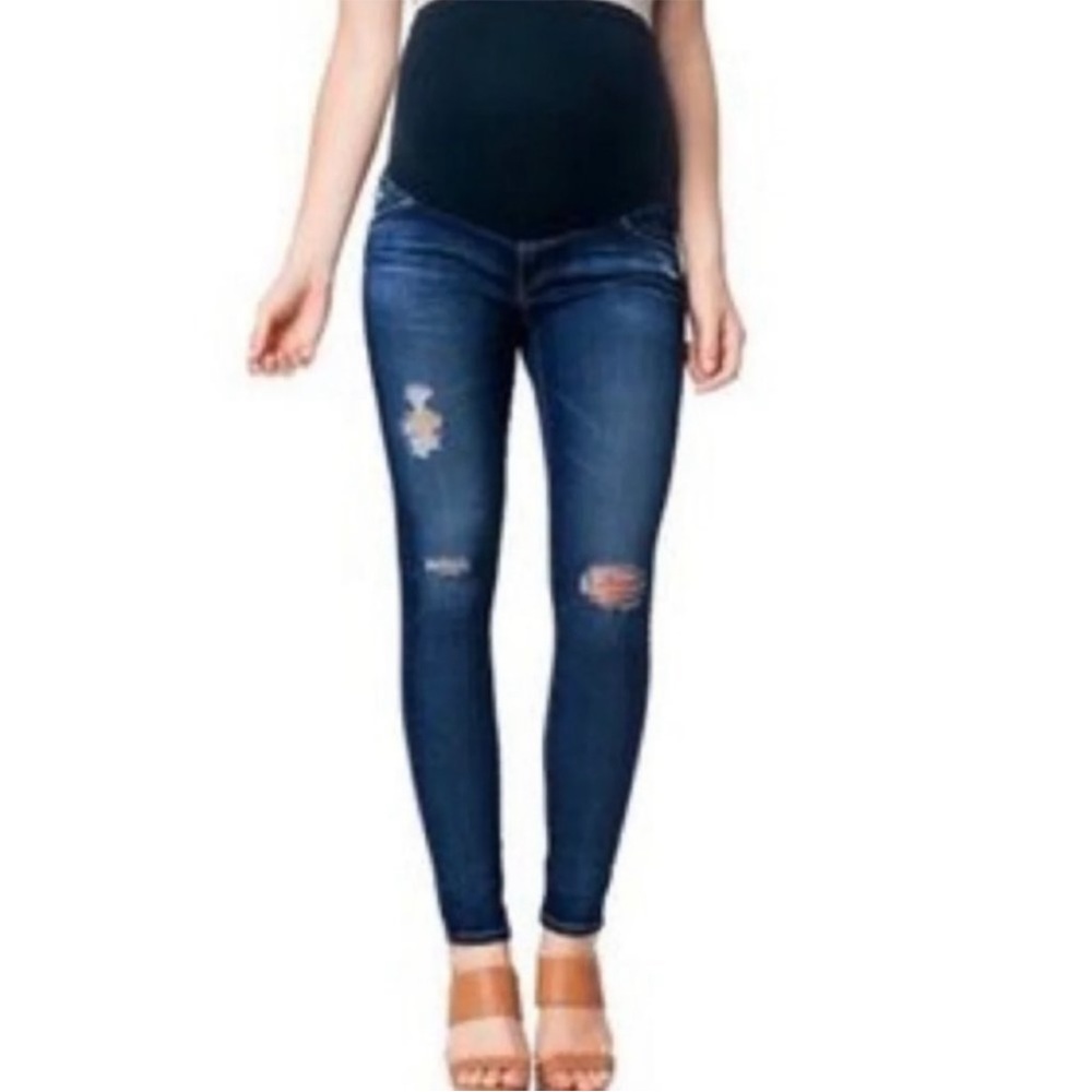 AG Adriano Goldschmied Maternity Distressed Skinny Jeans Size 28